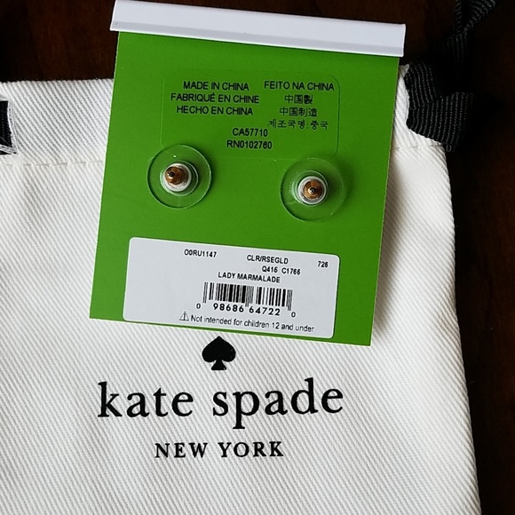 Kate Spade Lady Marmalde rose gold earrings - Picture 2 of 3